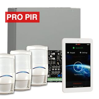 BOSCH, Solution 3000, Alarm kit, Includes ICP-SOL3-P panel, IUI-SOL-TS7 7" Touch screen, 3x ISC-PPR1-W16 PIR detectors,