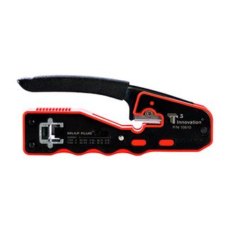 NETDIGITAL, Compact Crimp tool, Suits EZ Pass Through Connectors, Half the size of normal crimpers, Ideal for 8 way modular plugs (RJ45), built in cutter.