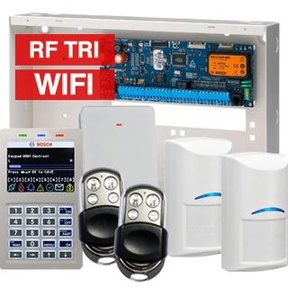 BOSCH, Solution 6000, Wireless alarm kit, Inc CC610PB panel, CP737B Wifi Prox LCD keypad, 2x RFDL-11 wireless Tritech detectors, RFRC-STR2 Radion receiver, 2x HCT-4UL transmitters