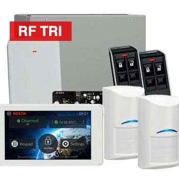 BOSCH, Solution 3000, Wireless Alarm kit, Includes ICP-SOL3-P panel, IUI-SOL-TS5 5" LCD Touchscreen keypad, 2x RFDL-11 Wireless Tri-Tech detectors, B810 Wireless receiver, 2x RFKF-FB transmitters