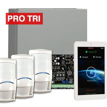 BOSCH, Solution 3000, Alarm kit, Includes ICP-SOL3-P panel, IUI-SOL-TS7 7" Touch screen, 3x ISC-PDL1-W18G PIR detectors,