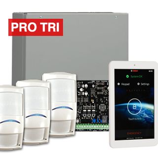 BOSCH, Solution 3000, Alarm kit, Includes ICP-SOL3-P panel, IUI-SOL-TS7 7" Touch screen, 3x ISC-PDL1-W18G PIR detectors,