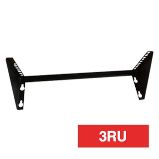 PSS, 3RU 19" Vertical wall mount bracket, 500(W) x 133(H) x 3RU(D), Rated weight 20kg, Black