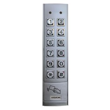 BOSCH, Solution 6000, External keypad with Prox, 6x2 Slimline style, Satin Chrome, Touch tone & backlit keys, IP67 weather resistant, Vandal resistant.