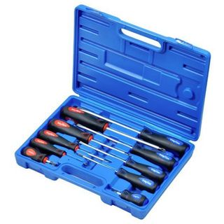 NETDIGITAL, Screwdriver set, 10 piece, Includes 5 x Phillips head and 5 x slotted screwdrivers, Supplied in robust carry case.