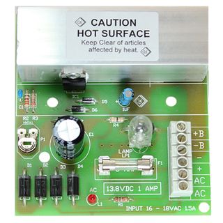 NETDIGITAL, 13.8V DC 1 Amp Power Supply module, battery charge output, Variable voltage adjustment, Fuse protection, requires 16V AC plug pack