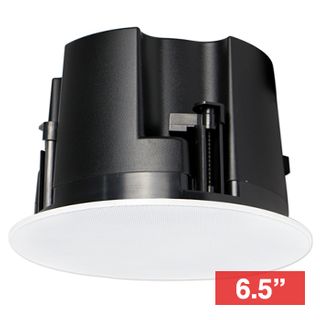 CMX, 6" Frameless Coaxial speaker, Ceiling mount, 30W, 6.5" (150mm), includes white frameless metal grille, Rota-clamp mounting, 60-20KHz response, 100V line (30W) and 8 Ohm