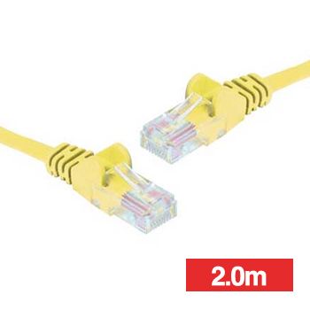 NETDIGITAL, Patch lead, Cat6 with RJ45 connectors, 2.0m cable length, Yellow.