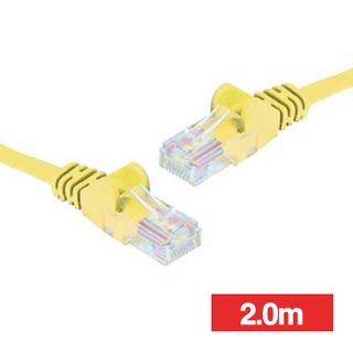 NETDIGITAL, Patch lead, Cat6 with RJ45 connectors, 2.0m cable length, Yellow.