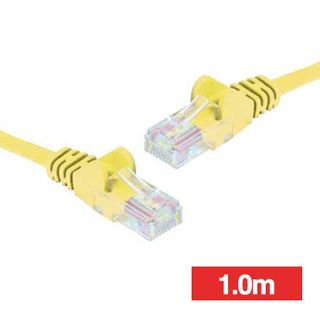 NETDIGITAL, Patch lead, Cat6 with RJ45 connectors, 1.0m cable length, Yellow.