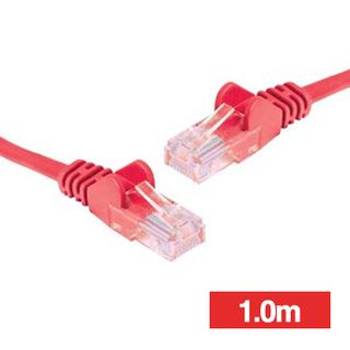 NETDIGITAL, Patch lead, Cat6 with RJ45 connectors, 1.0m cable length, Red.
