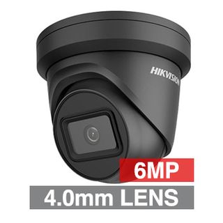 HIKVISION, 6MP HD-IP DARKFIGHTER, Outdoor Turret camera, Black, 4.0mm fixed lens, 30m IR, WDR, Day/Night (ICR), 1/2.9" CMOS, H.265/H.265+, IP67, Tri-axis, 12V DC/PoE, MicroSD slot
