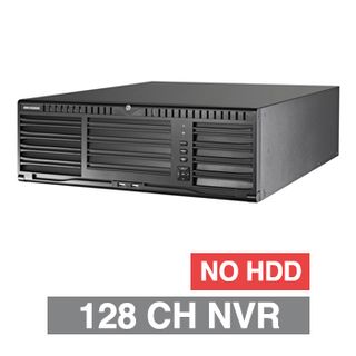 HIKVISION, HD-IP NVR, 128 channel, 576Mbps bandwidth, NO HDD, Up to 16x SATA HDD (10TB max), RAID, VMD, USB/Network backup, Ethernet, 2x USB2.0 & 2x USB3.0, 1 Audio In/Out, 2x HDMI/1x VGA