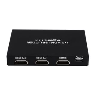 XTENDR, HDMI 1 input 2 output splitter, 4K UHD support, EDID copy, HDCP2.2, Support HDR, Supports Dolby,DTS 7.1 audio, 5V DC power (included),