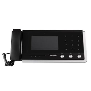 HIKVISION, 2nd Gen, Master (Concierge) Station, 7"" IPS Touchscreen 1024x600, Hands free with Handset, 12V DC.