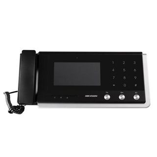 HIKVISION, 2nd Gen, Master (Concierge) Station, 7"" IPS Touchscreen 1024x600, Hands free with Handset, 12V DC.