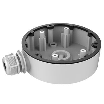 HIKVISION, Camera bracket, Surface mount box, White, Open w/ conduit access, Suits 2555 mini dome series