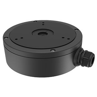 HIKVISION, Camera bracket, Surface mount box, BLACK, Enclosed w/ conduit access, Suits 1343 (Metal), 2355, 2385 IP turrets