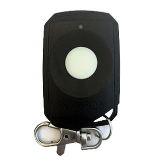 ELSEMA, PentaFOB Transmitter, 1 Channel, Small button, Hand held pendant/keyring, 433 MHz FM signal, Includes 3.3V battery, Black