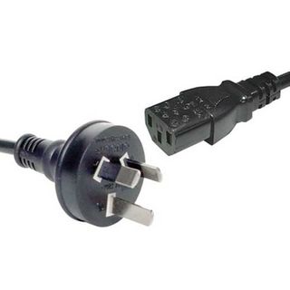 NETDIGITAL, IEC Power Cord, fitted with IEC C13 connector and Aust 3-pin mains plug, 2 metre length
