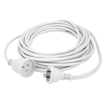 POWERMASTER, Home and Office Extension Cord, 3 metre, White