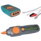 PROS KIT, Hand Held Cable Tracer & POE LAN Cable Tester, comes Transmitter, Receiver, RJ45 & RJ11 patch leads and RJ11 to alligator clip patch lead, 9V batteries not included.