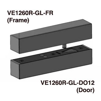 FSH, Dropbolt, EcoLock, Glass door Frame box for VE1260R Round Edge strike plate.