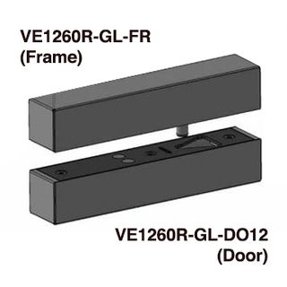 FSH, Dropbolt, EcoLock, Glass door box, suits the VE1260R Round Edge strike plate, caters for -/+ 12mm misalingment