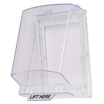 SECOR, Plastic Weather Cover, Clear, hinged with "Lift Here" on front cover. Suits most keypads, internal dimensions 140mm X 110mm X 54mm (HxWxD).