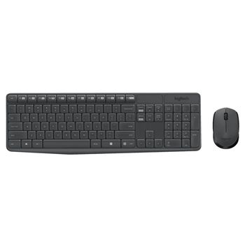 LOGITECH Wireless Keyboard & Mouse, 2.4Ghz to USB receiver.