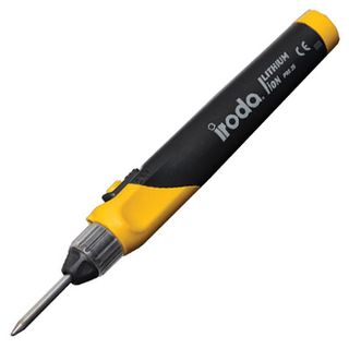 IRODA, PRO 25, 30W Lithium Powered Soldering iron, Self igniting, 8 sec heat up time, 35 min run time, Recharge via USB, Kit includes Carry Case, USB cable, Tube of Solder, Sponge, Stand & 3 Tips