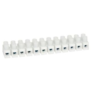 TERMINAL Block, 12 way 35A @ 600V, Wire protector type, 4.2mm terminals, Pack of 5