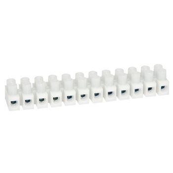 TERMINAL Block, 12 way 35A @ 600V, Wire protector type, 4.2mm terminals, Pack of 5