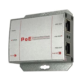 XTENDR, POE Ethernet single port extender, 10/100 Mbps repeater with IEEE 802.2af 15.47 Watts power, Extends network and power another 100m