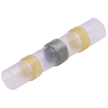 NETDIGITAL, Splice connector, Solder sleeve type, Heat sleeve to join wires, YELLOW: 6.5mm X 6.2mm X 40mm - PACK OF 10