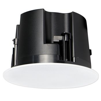 CMX, 5" Frameless Coaxial speaker, Ceiling mount, 20W, 5.25" (125mm), includes white frameless metal grille, Rota-clamp mounting, 60-20KHz response, 100V line (20,10,5,2.5W) and 8 Ohm, cutout 180mm,