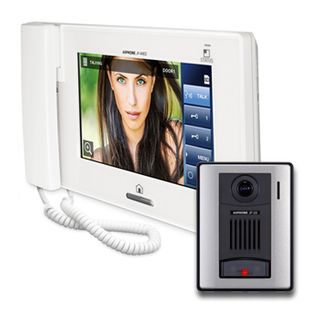 AIPHONE, JP Series, Video intercom kit, Colour, With video memory, Includes 1 x JP4MED master station, 1 x JPDA surface mount plastic door station, 1 x power supply