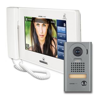 AIPHONE, JP Series, Video intercom kit, Colour, With video memory, Includes 1 x JP4MED master station, 1 x JPDV surface mount vandal door station, 1 x power supply