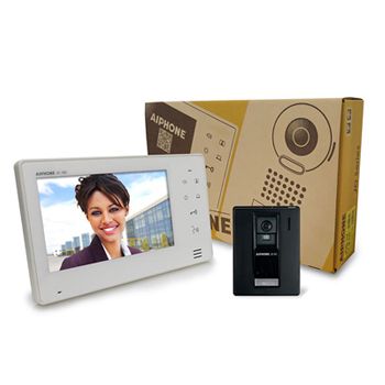 AIPHONE, JO Series, Video intercom kit, Colour, Hands free, Includes 1 x JO1MD master station, 1 x JODA surface mount plastic door station, 1x power supply
