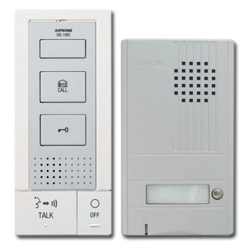 AIPHONE, DB Series, Audio intercom kit, Handsfree, Silver door station, Includes DB1MD masterstation & DA1DS door station