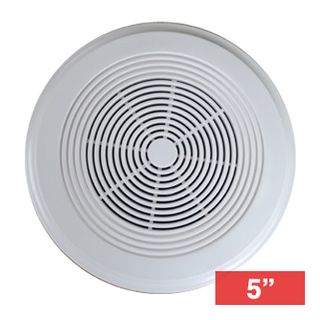 CMX, 5" Dual cone surface speaker, Surface mount, White, 15W, 5.25" (130mm) woofer, Simple screw mount, 110-15KHz response, 100V line (Taps at 7.5,15W)