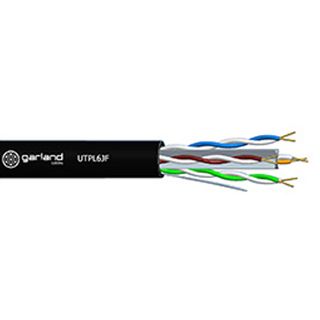 CABLE, Cat6 4 pair 8 x 1/0.51 jelly filled UTP, UV rated sheath, underground, 305m roll, black.