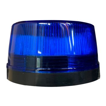 NETDIGITAL, Strobe, Xenon, Miniature, Blue, Weather resistant, Round base with clip on base, 12V DC,