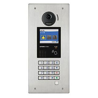 AIPHONE, GT Series, Door station, Stainless steel, Flush mount, Includes camera, speech module, digital keypad and name scroll module, NFC card reader, GF-3B back box req.