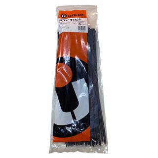 UTILUX, Cable ties, 370mm x 4.8mm, Black, Packet of 100,