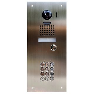NETDIGITAL, Door station & key pad combination stainless steel plate, suits Aiphone products, Flush mount, Vandal resistant, 315x140mm, Suits JK, JO & JP, requires AC10U and Flush Door Station