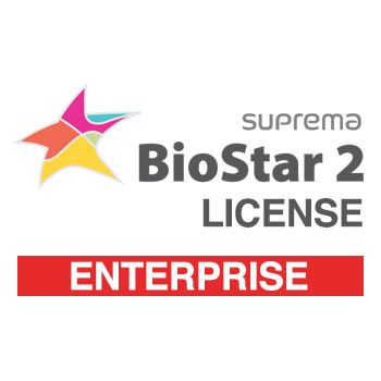 SUPREMA, BioStar 2 Enterprise license, IP Fingerprint and RFID reader control software, Web Browser based programming, 1000 Doors, Cloud access, Lift control, Time & Attendance option, expandable