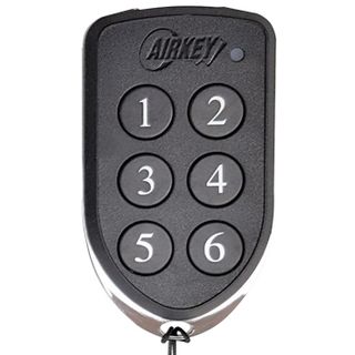 AIRKEY, Transmitter, Key fob, 6 channel, Maximum security, 64 bit rolling key encription, IP65 rated, Chrome plated die cast case,