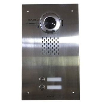 AIPHONE, IX Series, IP Direct 2 Call Video Door station, Flush mount, Stainless steel, PoE 802.3af, Requires 1x RY-IP44 4 in, 4 output relay