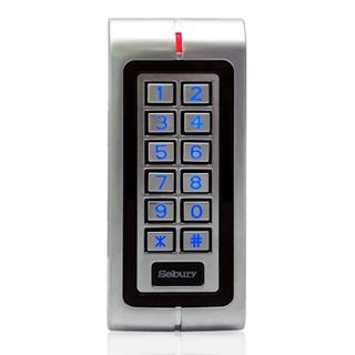 SEBURY, Keypad, Slimline 6x2, Up to 1200 users, Standalone, 2x relay o/p's, EM Reader, Metal, Vandal/corrosion resistant, IP68, Backlit keys, Tri colour LED, 12-24V DC/12-18V AC,